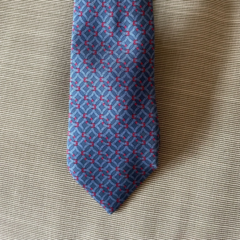 Vintage Hermes “belt-buckle” necktie